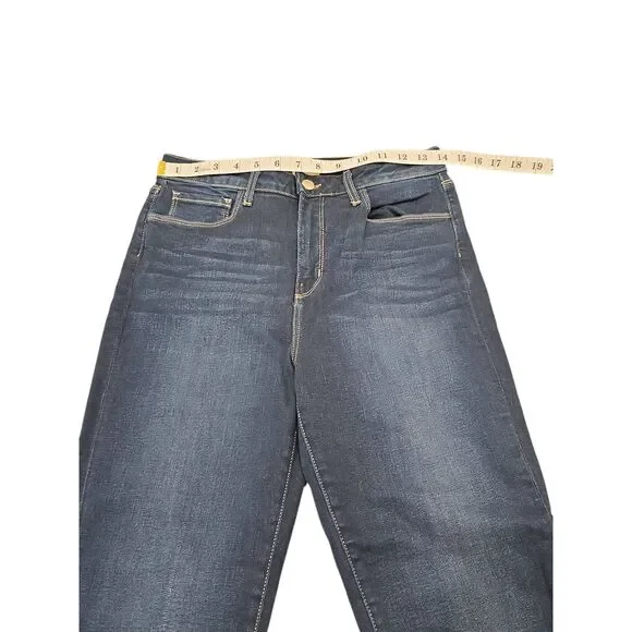 L'Agence Womens Margot High Rise Skinny Jeans Venus Blue Denim Cropped Size 29